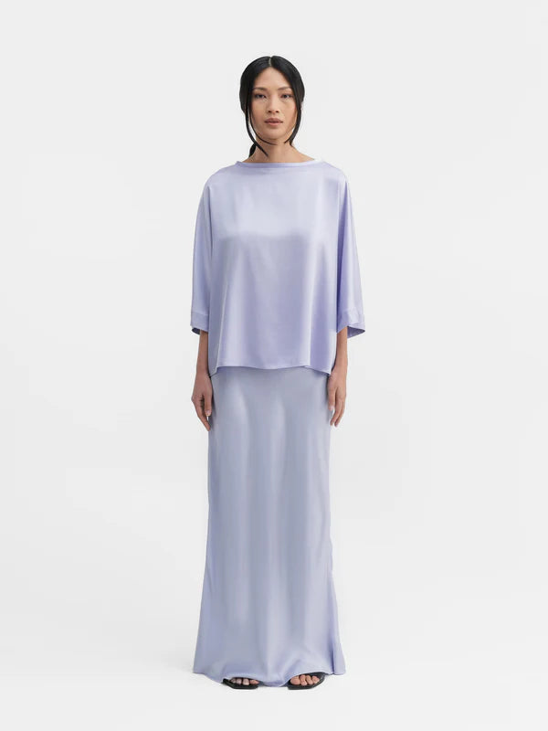 Tori satin tee lavender